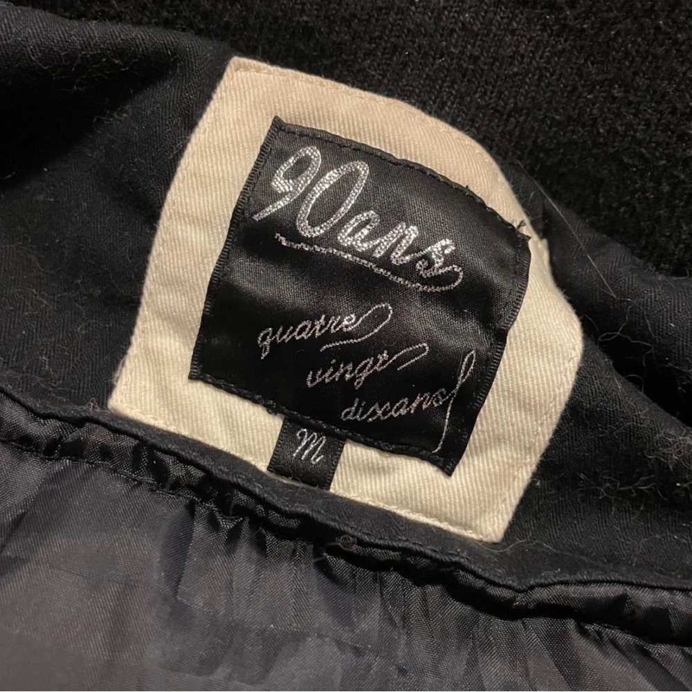 90ans Black Winter Parka Jacket with Faux Fur Hood - Medium - Picture 4 of 8
